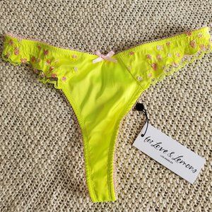 VS x For Love and Lemons Wild Rose Thong Panty